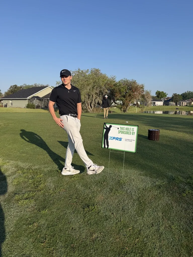 A golf hole sponsored by XPRS